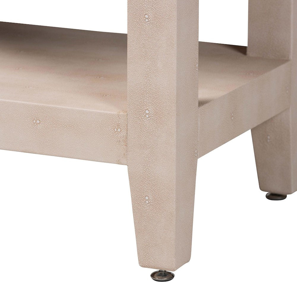 Faux Shagreen Console Table - Contemporary Accent Display Piece