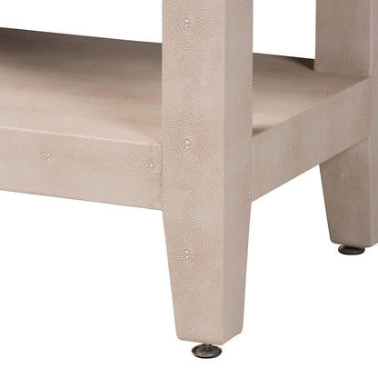 Faux Shagreen Console Table - Contemporary Accent Display Piece