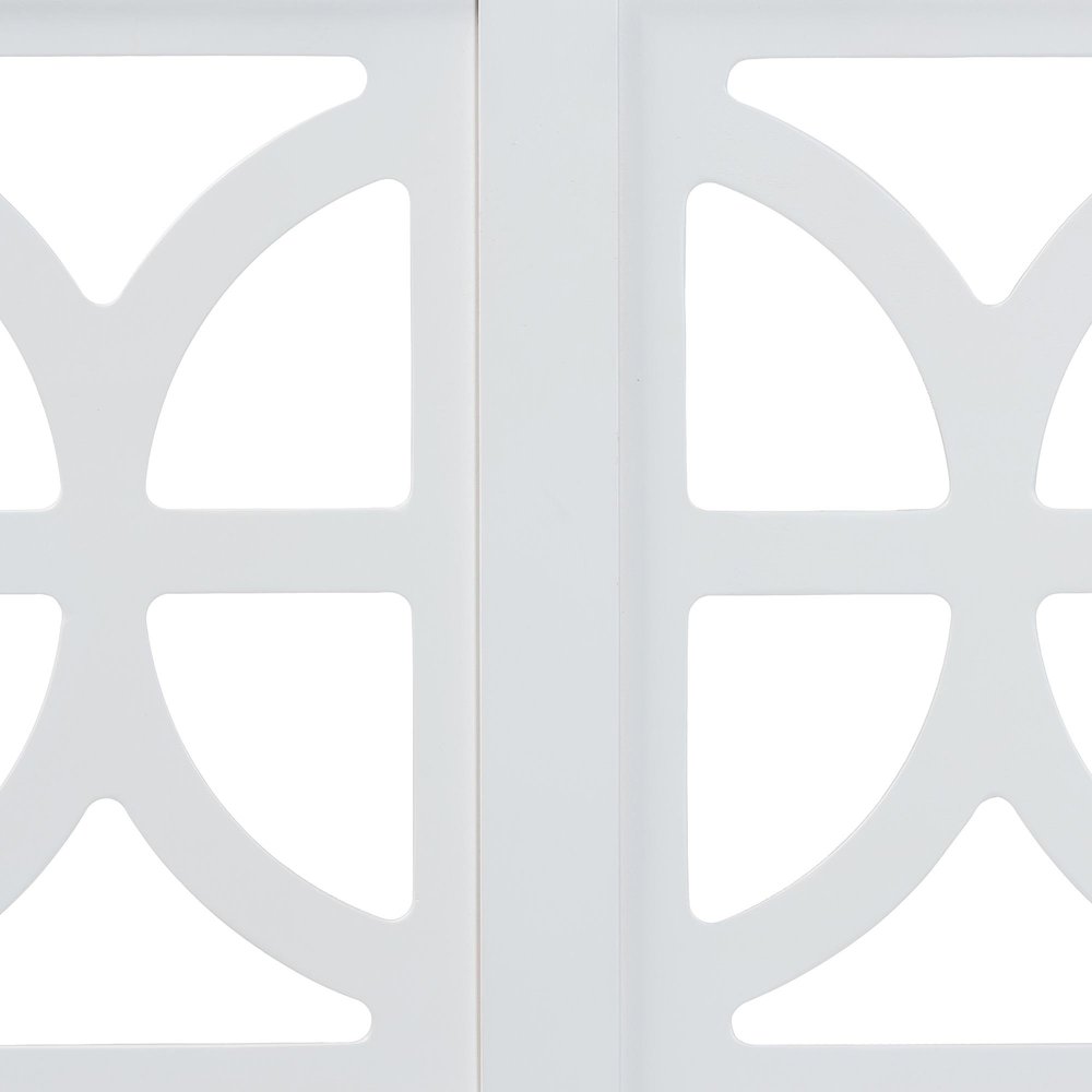 Wood Headboard with Scalloped Frame - Geometric Cutout Decorative Panel, Full