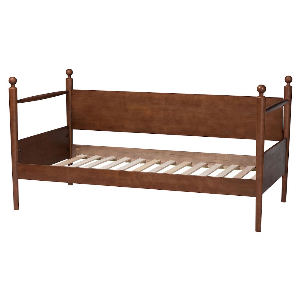 Daybed with Spindle Posts - Cottage-Style Bed Frame with Guardrail Back, Twin