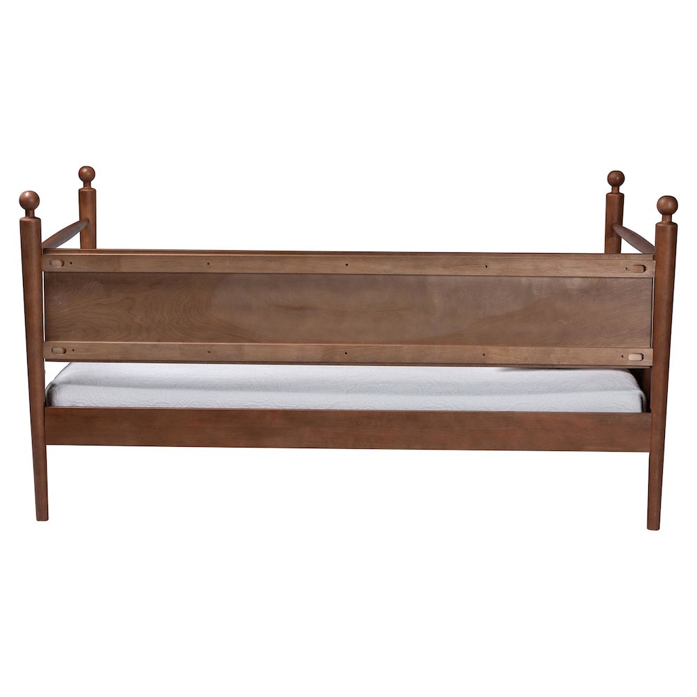 Daybed with Spindle Posts - Cottage-Style Bed Frame with Guardrail Back, Twin