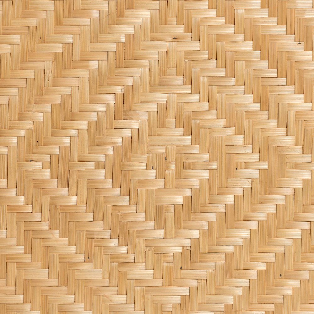 Rattan and Seagrass Coffee Table - Low Profile Boho Accent Table