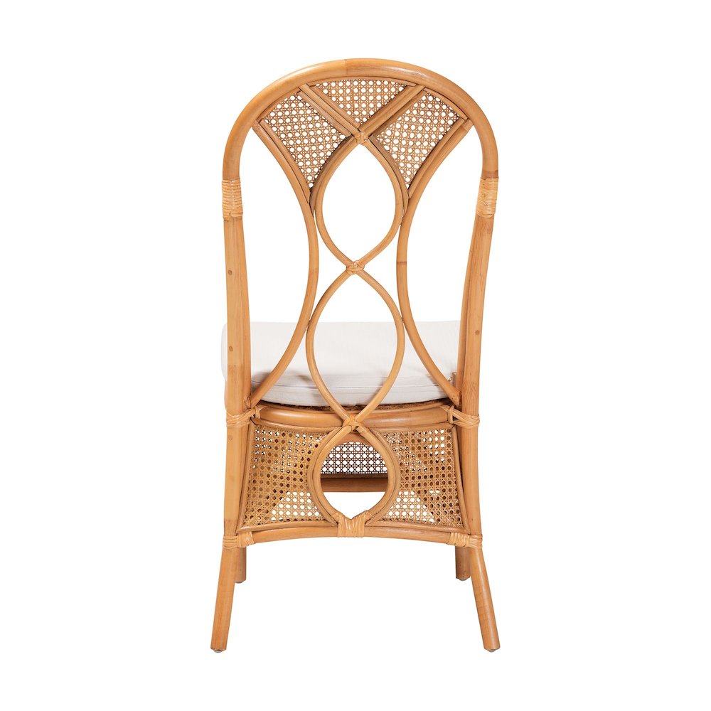 Natural Rattan Dining Chair - Handcrafted Wicker Side Chair