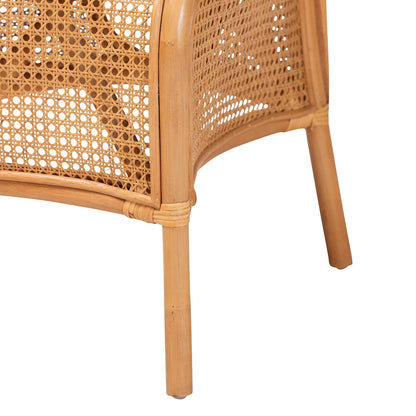 Natural Rattan Dining Chair - Handcrafted Wicker Side Chair