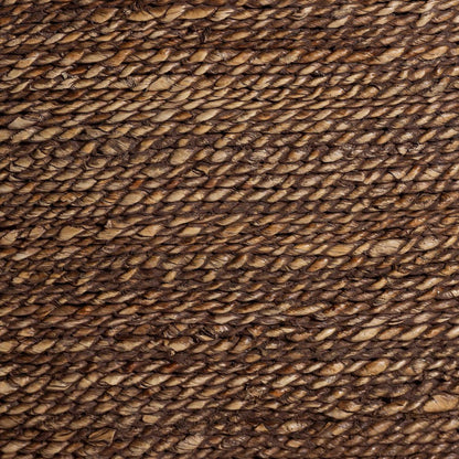 Seagrass Counter Stool with Mahogany Wood Frame, Brown Wash