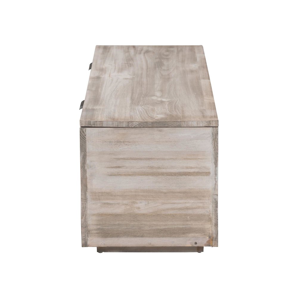 Wood Storage Trunk with Hinged Lid - Rectangular Blanket Chest and Bedroom Bench