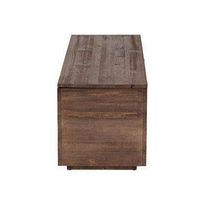 Wood Storage Trunk with Hinged Lid - Rectangular Blanket Chest and Bedroom Bench