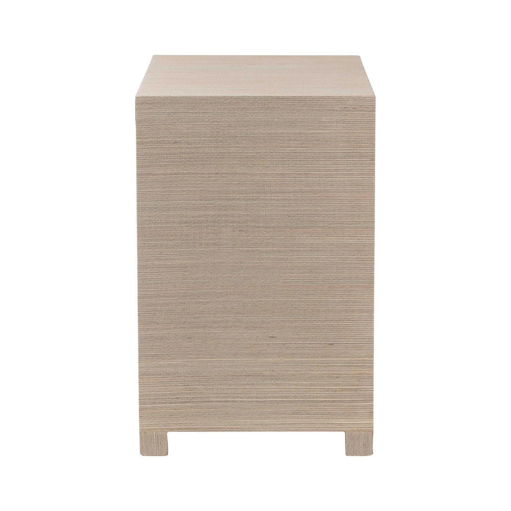 Natural Grasscloth Storage Cabinet - Two-Door Console Storage Solution