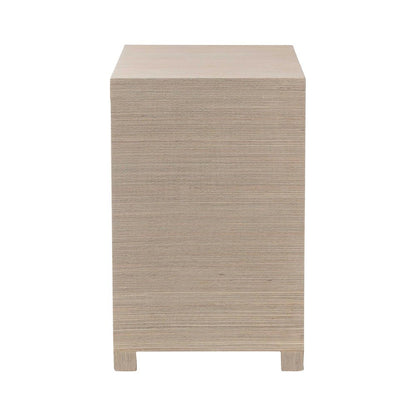 Natural Grasscloth Storage Cabinet - Two-Door Console Storage Solution
