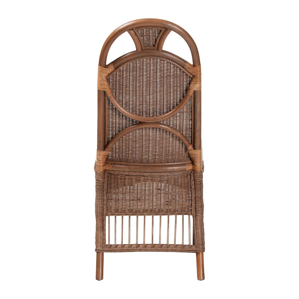 Natural Rattan Dining Chair - Handcrafted Wicker Accent Chair