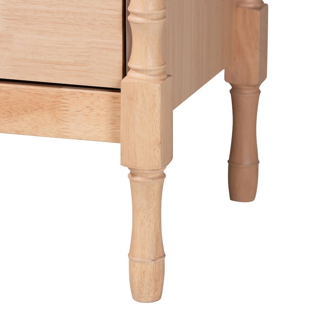 Dresser - 6-Drawer Bedroom Organizer with Bamboo-Style Turned Legs