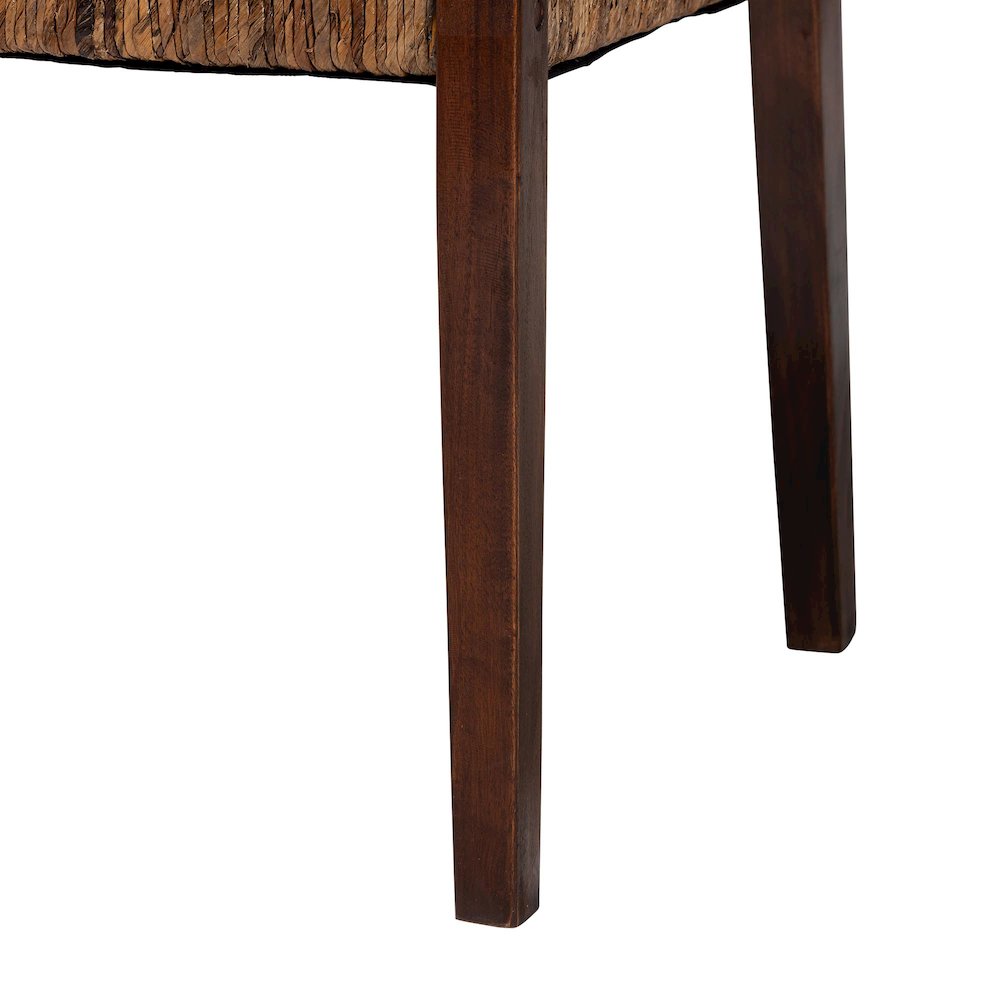 Cordoba 2-Pc Handwoven Seagrass Armchairs, Solid Mango Wood Frame Dining Chair
