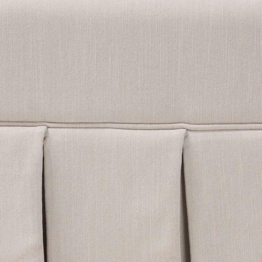 Platform Bed - Fabric Upholstered Bed Frame with Panel Headboard, Queen