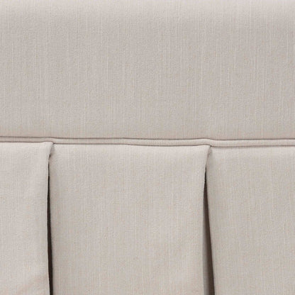 Platform Bed - Fabric Upholstered Bed Frame with Panel Headboard, Queen