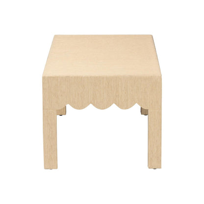 Mason Natural Grasscloth Coffee Table - Rectangular Accent Table
