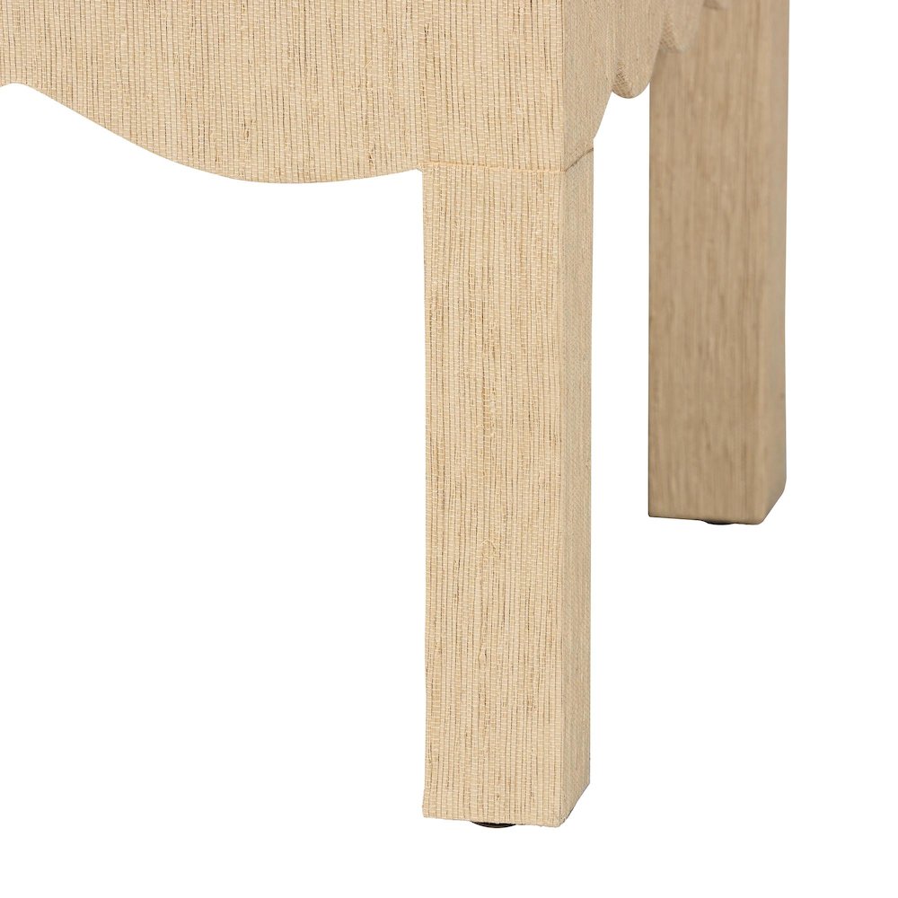 Mason Natural Grasscloth Coffee Table - Rectangular Accent Table