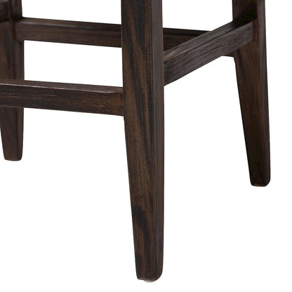 Fatima Natural Rattan Counter Stool with Cushion - Handwoven Wicker Stool