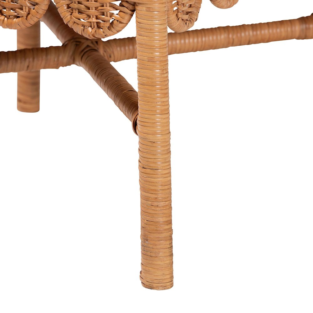 Rattan 2-Piece Dining Chair Set, Wicker Accent Side Chair