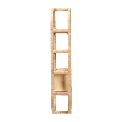 Labonita Natural Rattan Wall Shelf  - 3-Tier Wall-Mounted Display Unit