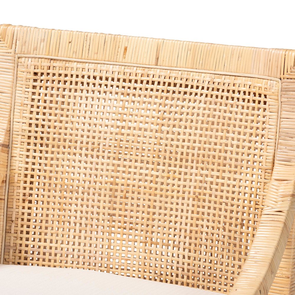 Alexis Natural Rattan Counter Stool - Handcrafted Wingback Counter Chair