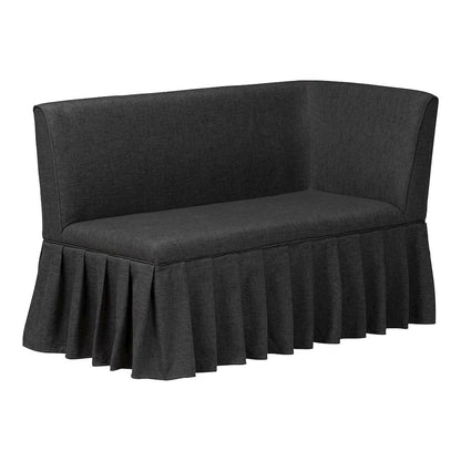 3-Piece Upholstered Dining Nook Set, L-Shaped Nook for Small Spaces, Dark Grey