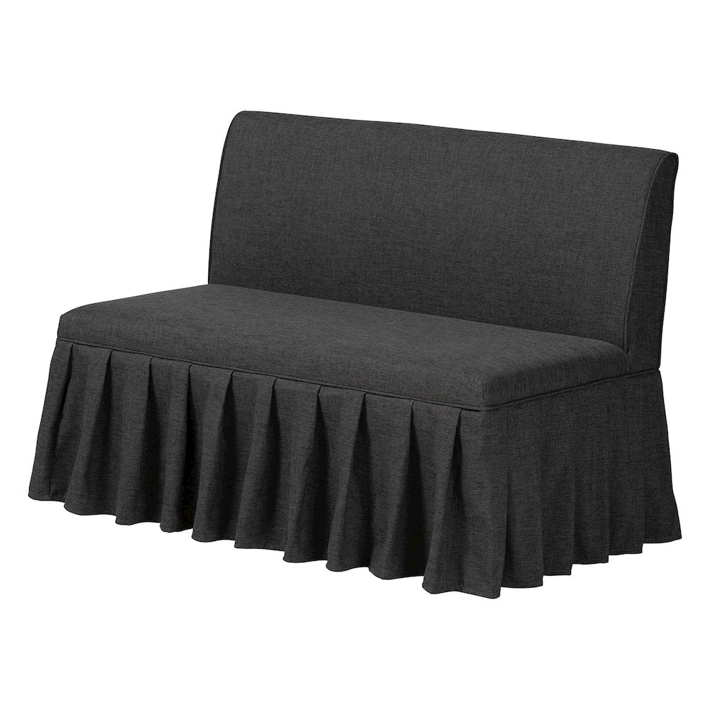 3-Piece Upholstered Dining Nook Set, L-Shaped Nook for Small Spaces, Dark Grey