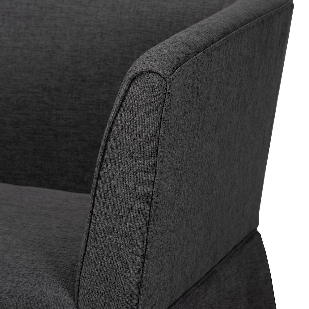 3-Piece Upholstered Dining Nook Set, L-Shaped Nook for Small Spaces, Dark Grey