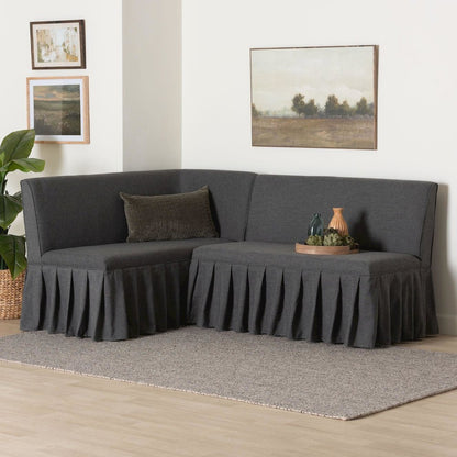 Bryna 2-Piece Fabric Upholstered Dining Nook Bench Set
