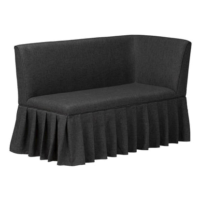 3-Piece Upholstered Dining Nook Set, L-Shaped Nook for Small Spaces, Dark Grey