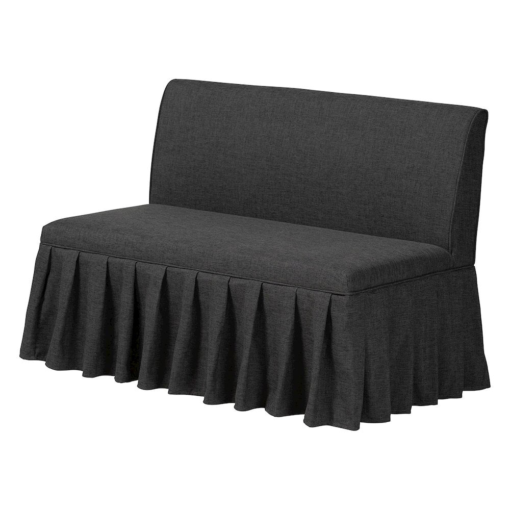 3-Piece Upholstered Dining Nook Set, L-Shaped Nook for Small Spaces, Dark Grey