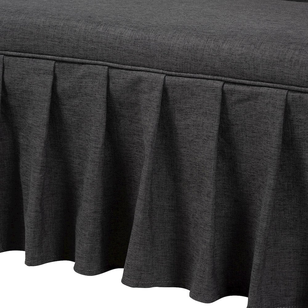 3-Piece Upholstered Dining Nook Set, L-Shaped Nook for Small Spaces, Dark Grey