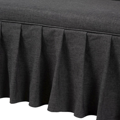 3-Piece Upholstered Dining Nook Set, L-Shaped Nook for Small Spaces, Dark Grey