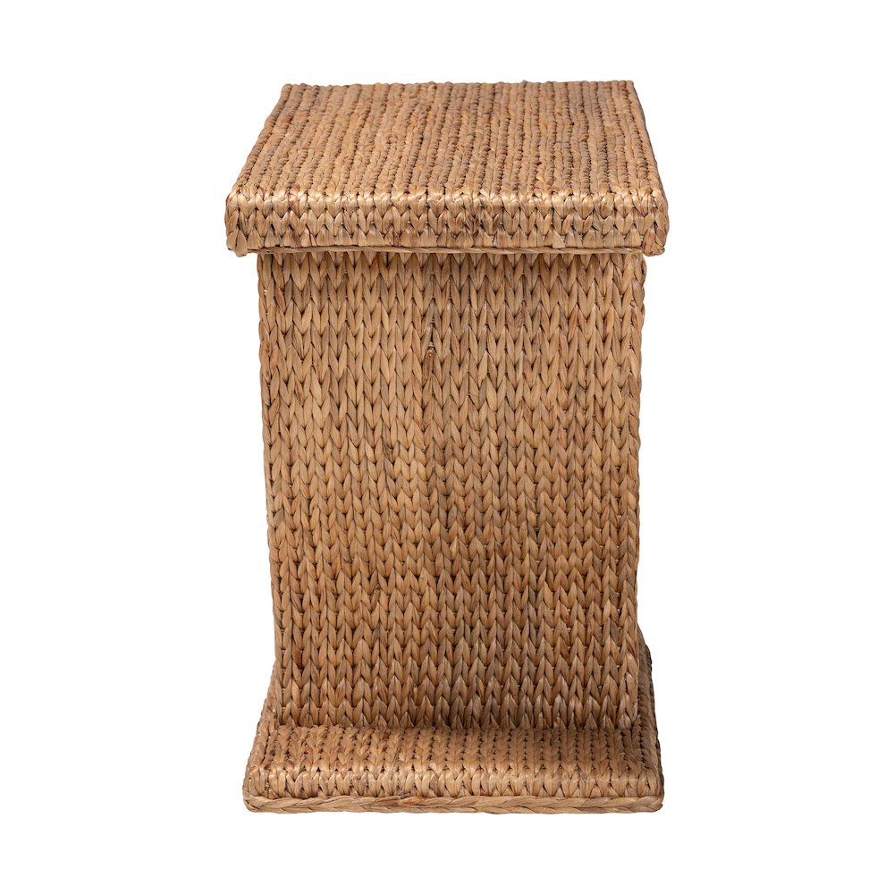 Alyssa Seagrass Console Table - Handwoven Display Table with Sculptural Frame