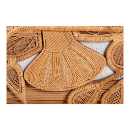 Aves Rattan Daybed with Decorative Flamingo Frame, Boho Coastal, Twin