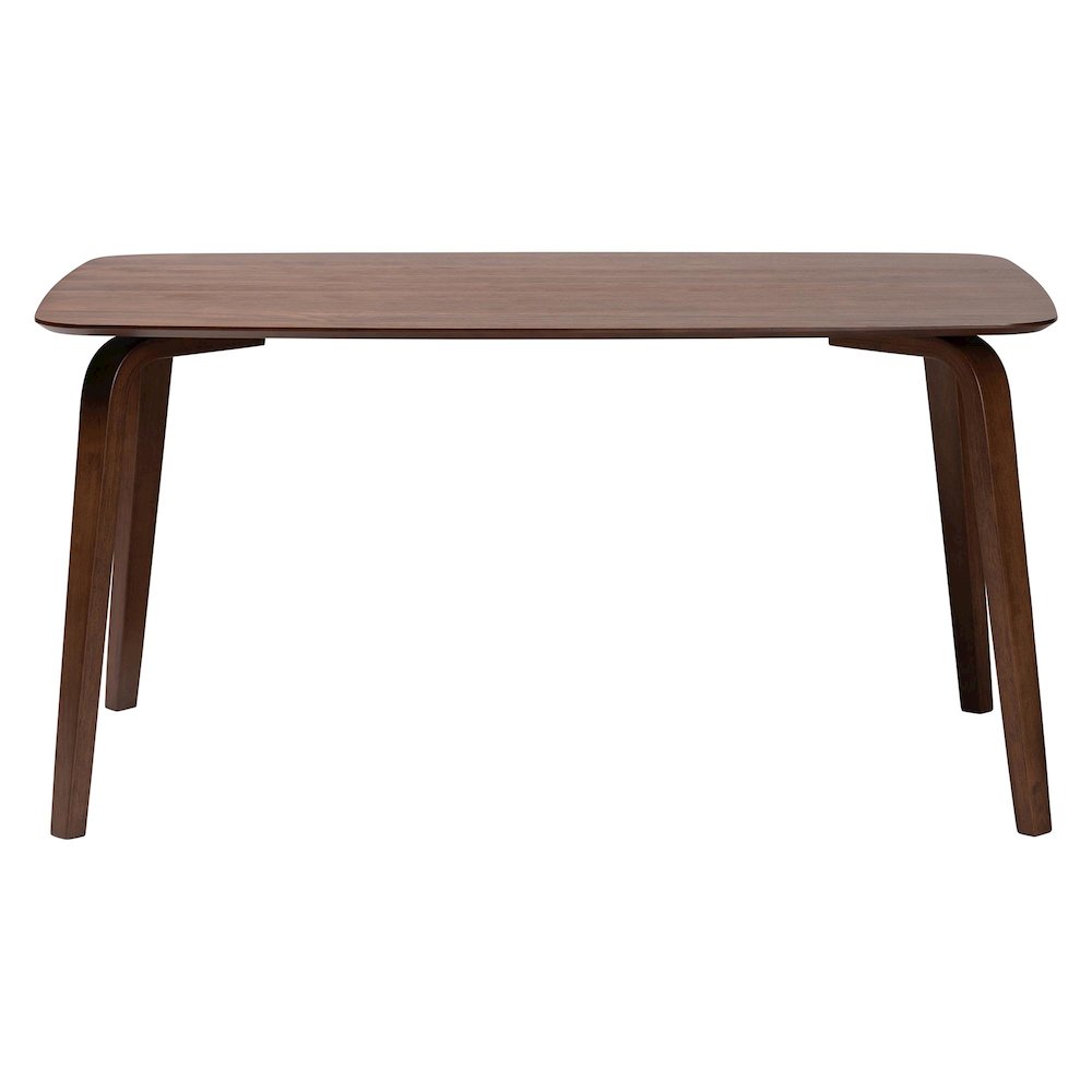 Billie Wood Dining Table, Bentwood Leg Table with Rectangular Top