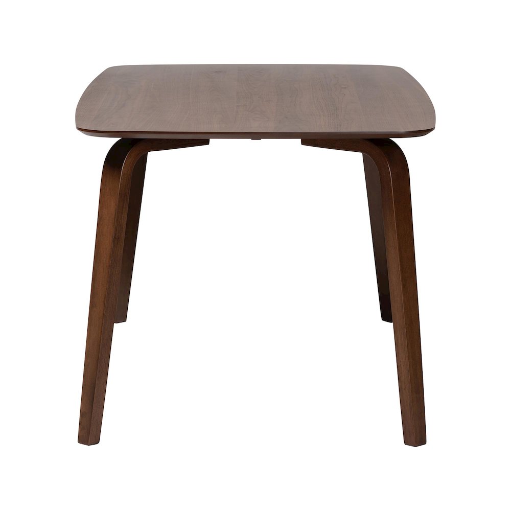 Billie Wood Dining Table, Bentwood Leg Table with Rectangular Top