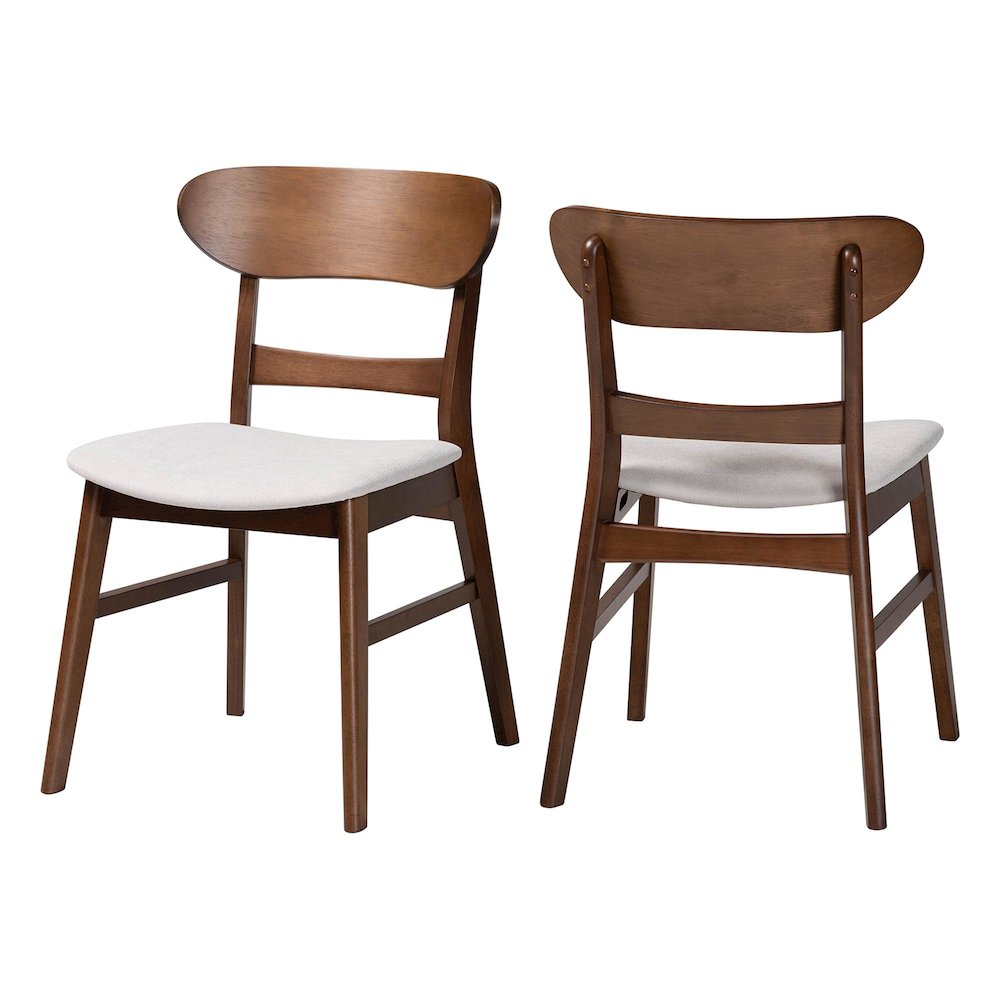 Everwood 2-Piece Dining Chair Set, Bentwood Frame Seating with Contoured Back