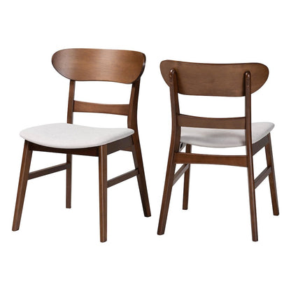 Everwood 2-Piece Dining Chair Set, Bentwood Frame Seating with Contoured Back