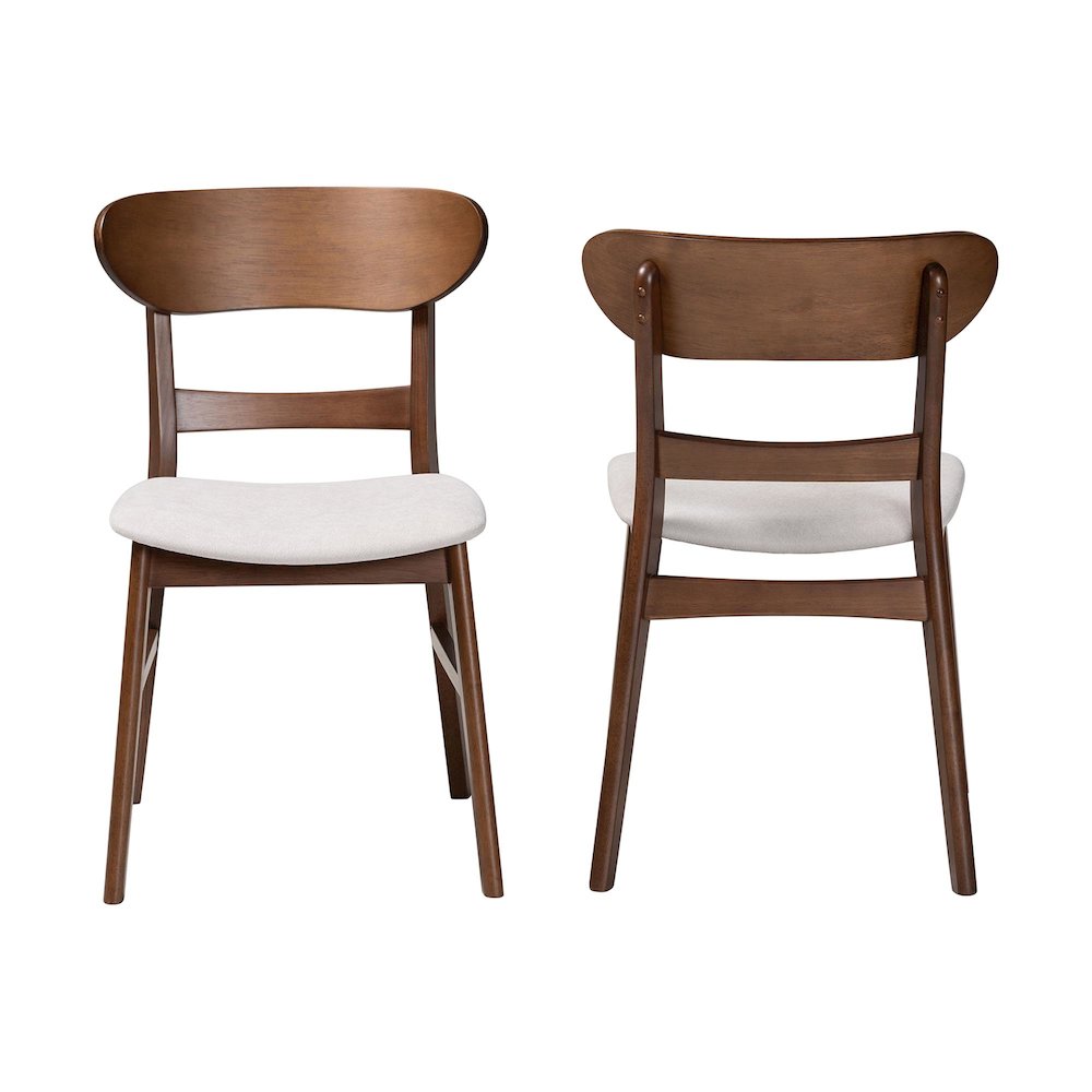 Everwood 2-Piece Dining Chair Set, Bentwood Frame Seating with Contoured Back