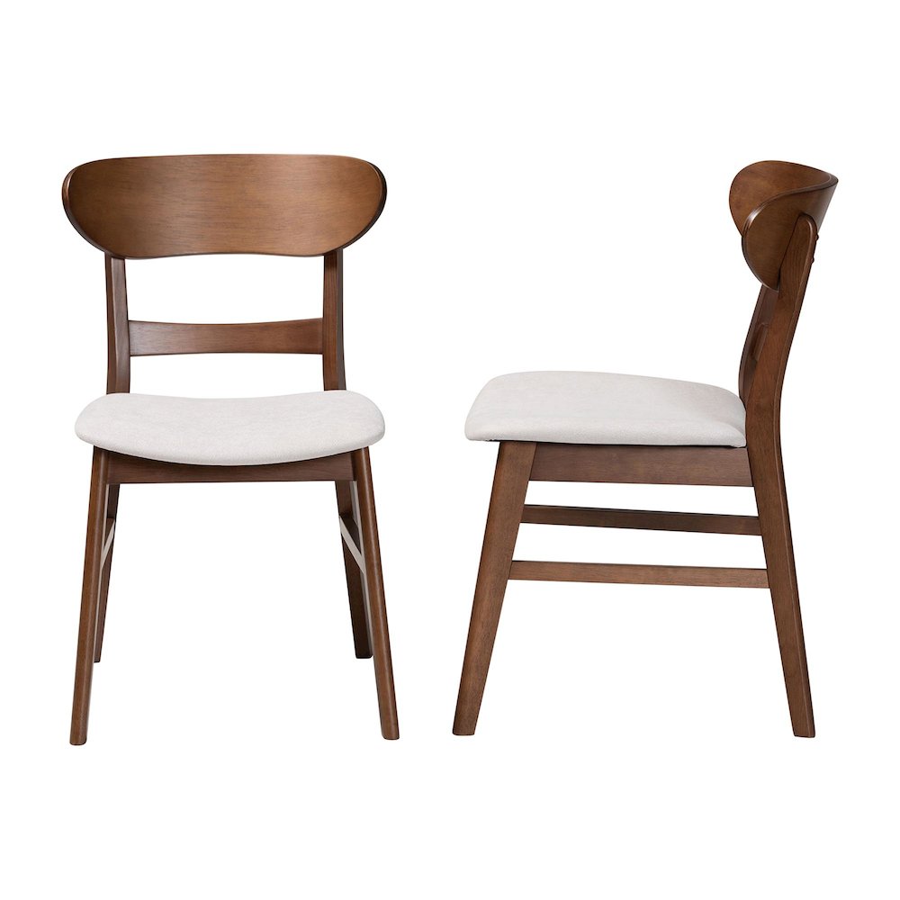 Everwood 2-Piece Dining Chair Set, Bentwood Frame Seating with Contoured Back