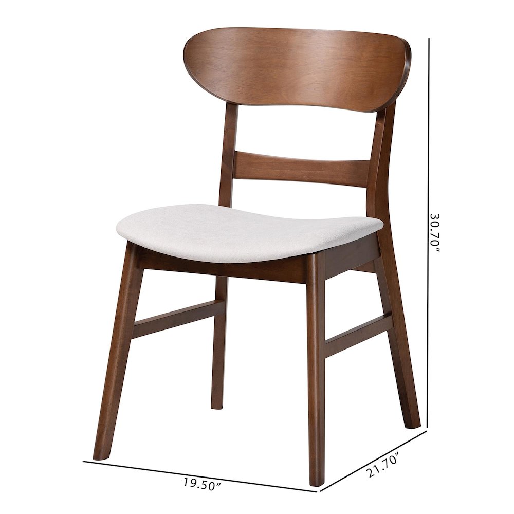 Everwood 2-Piece Dining Chair Set, Bentwood Frame Seating with Contoured Back