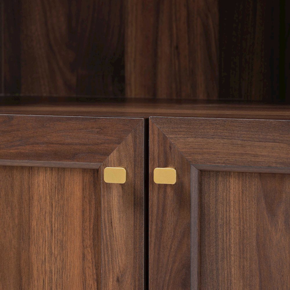 Hayes Wood Cabinet with Arch Top - Mid-Century Modern Display Piece