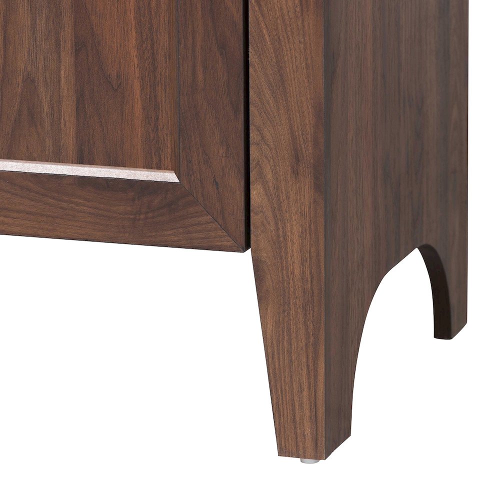 Hayes Wood Cabinet with Arch Top - Mid-Century Modern Display Piece