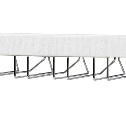 Oaklynn Natural Grasscloth Wine Rack, Bar Table with Glass Shelves, White