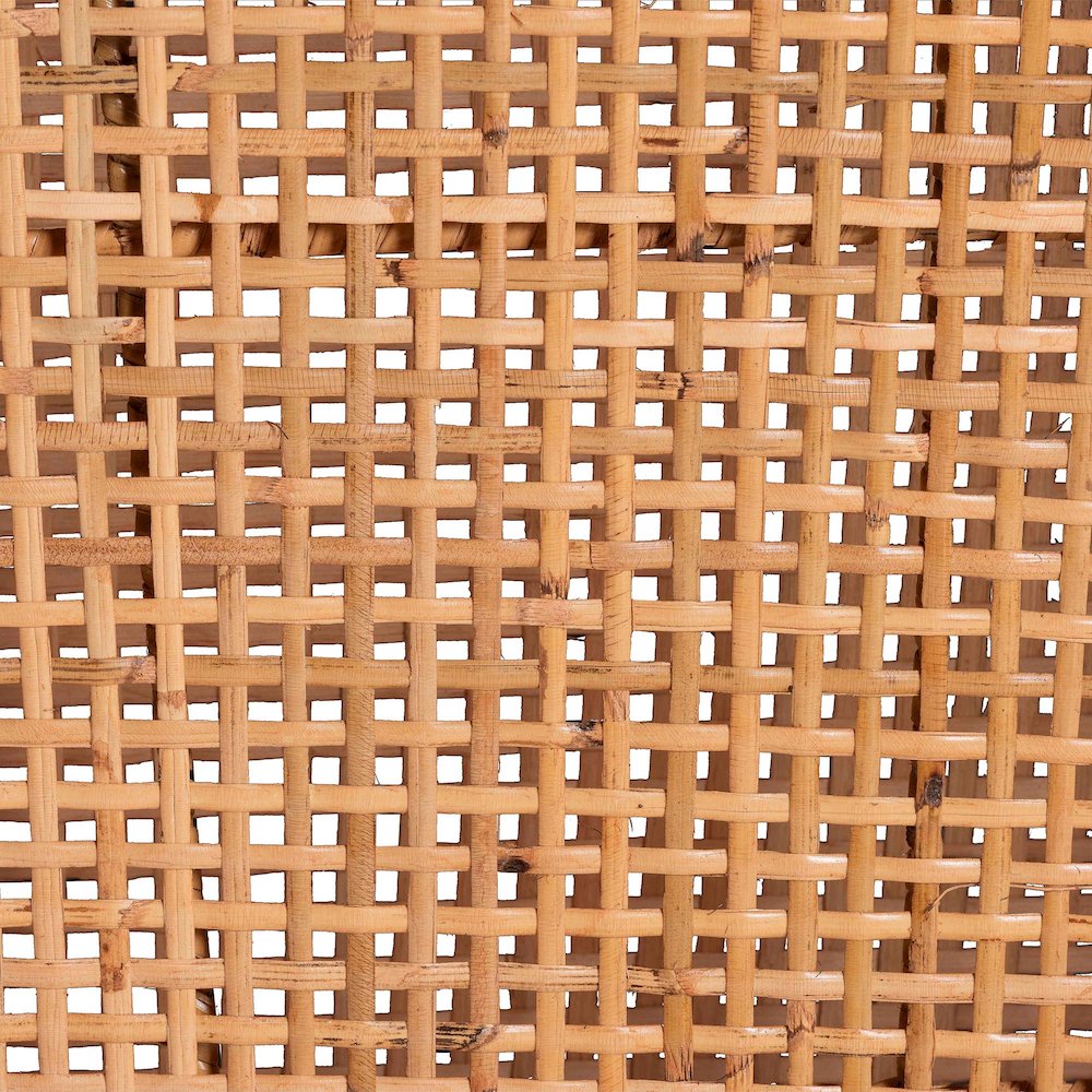 Rattan Dining Chair with Cushion - Handwoven Wicker Side Chair