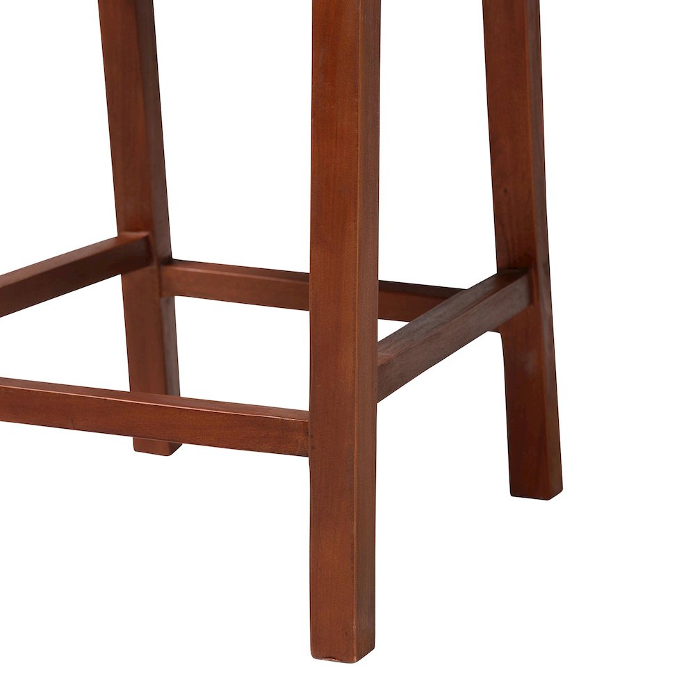 Natural Rattan Counter Stool with Cushion - Handwoven Wicker Stool