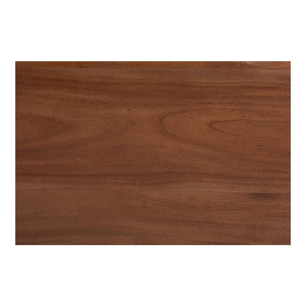 Alessa Mahogany Wood Console Table with Bamboo Motif, 2-Tier, 32 in.