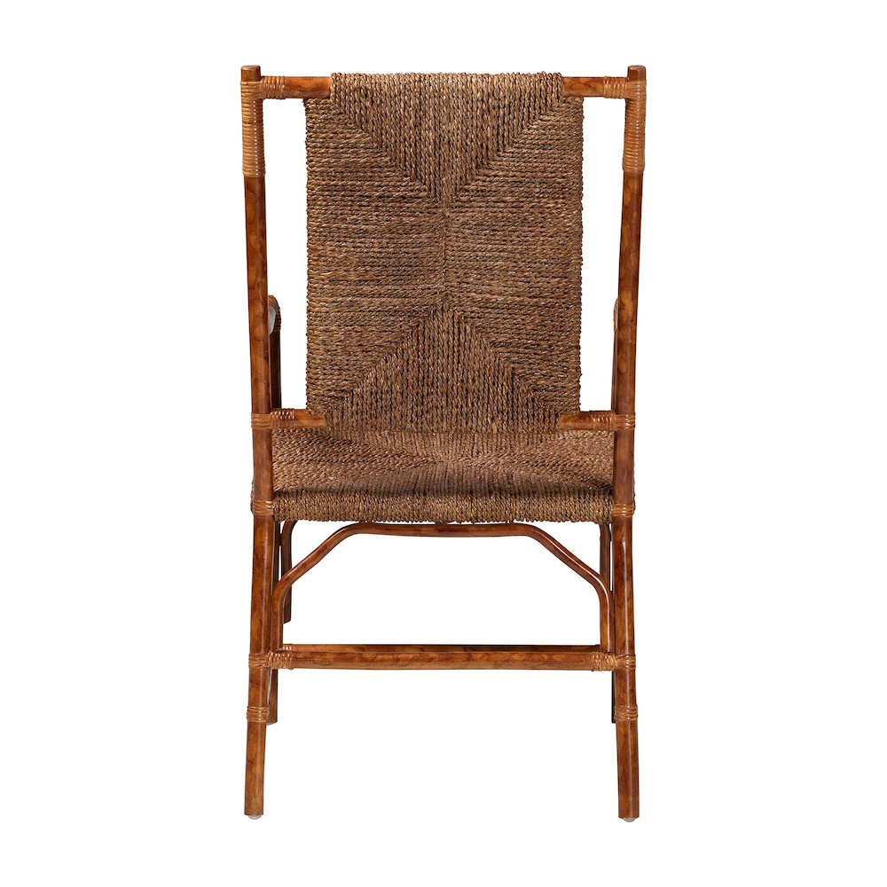 Ramos Marbled Tortoise Natural Rattan and Seagrass Armchair