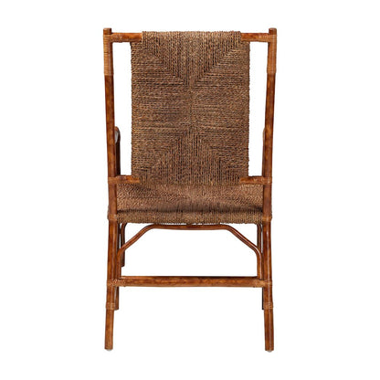 Ramos Marbled Tortoise Natural Rattan and Seagrass Armchair