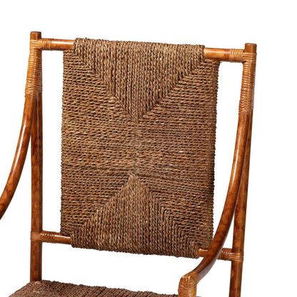 Ramos Marbled Tortoise Natural Rattan and Seagrass Armchair